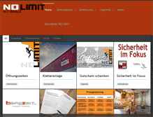 Tablet Screenshot of kletterhalle-nolimit.de